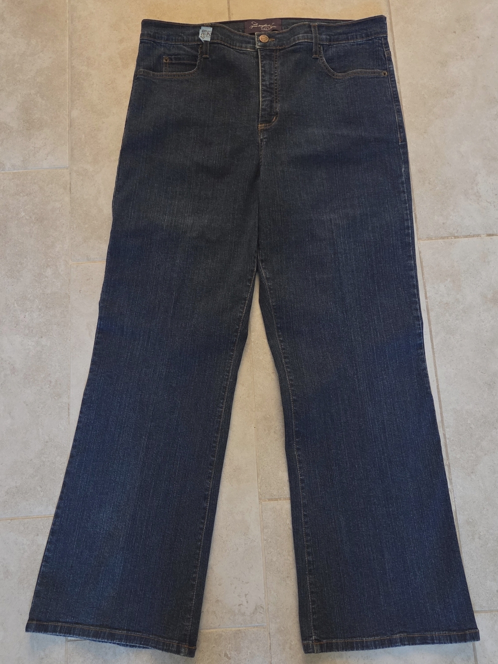 NYDJ Women's Dark Blue Wide Leg Jeans